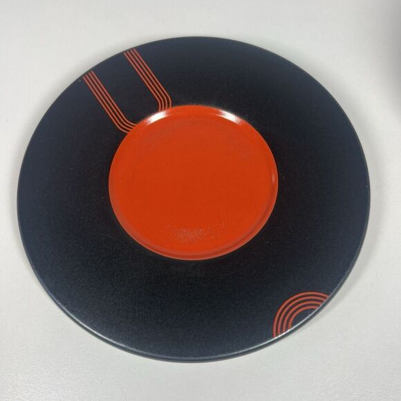 IKEA Record Coffee Cup Saucer Black & Red 7" Retro Album Graphic Pop Art - Picture 5 of 7
